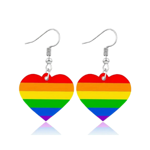 Rainbow Heart Earrings