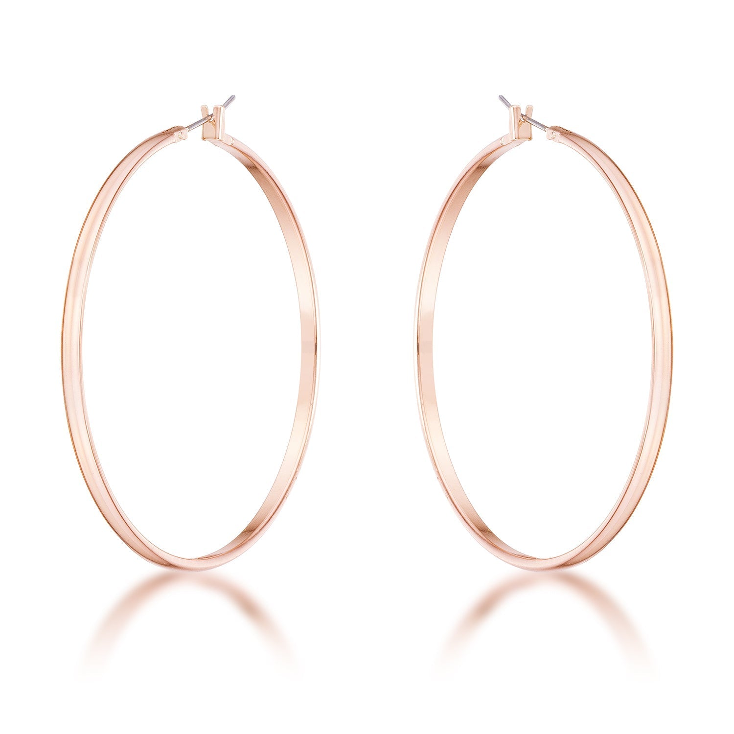 55mm Rose Gold Plated Classic Hoop Earrings