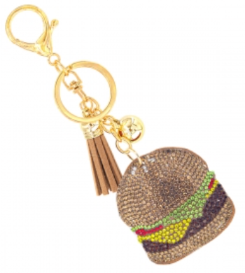 Hamburger Bling Keychain