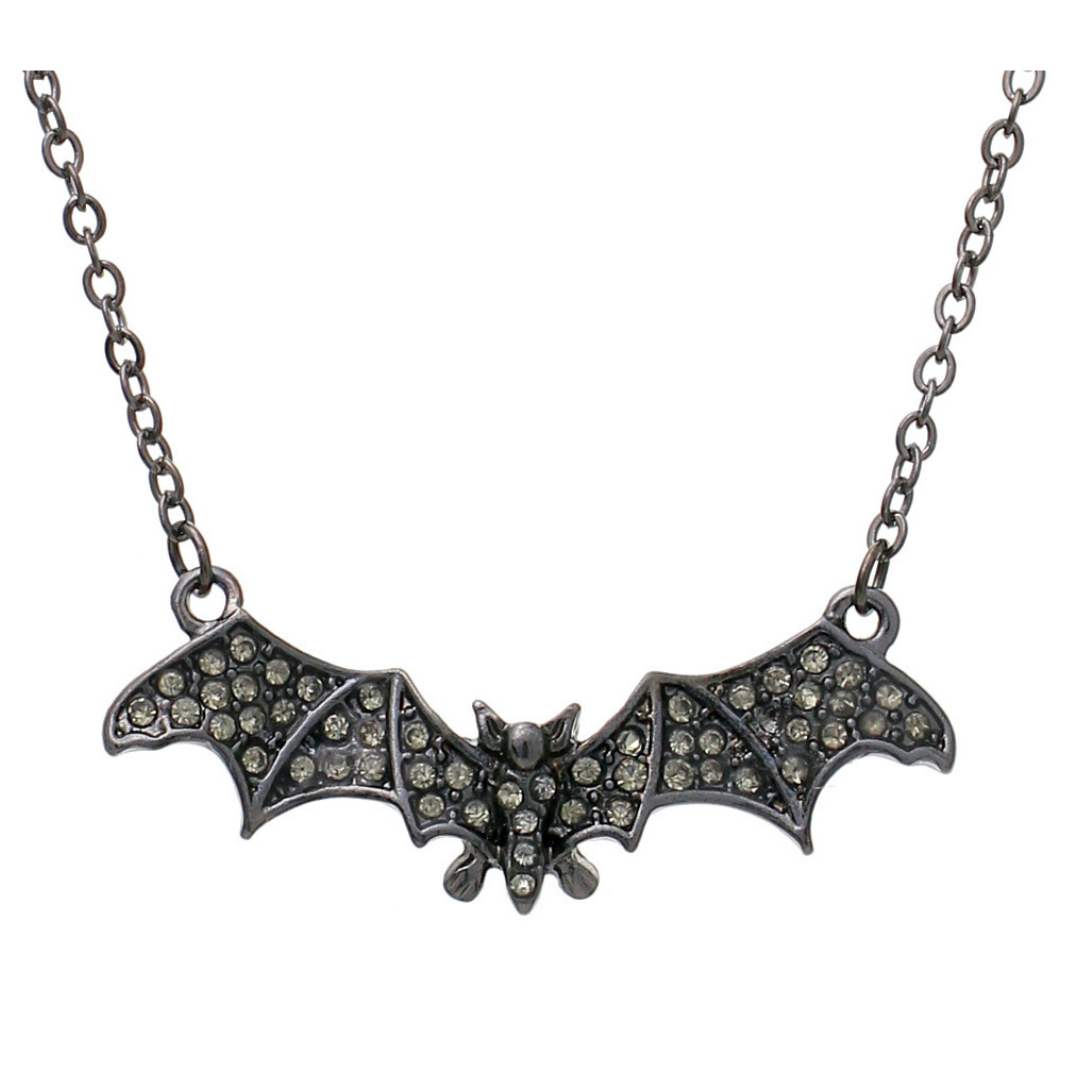 Druzy Bat Necklace