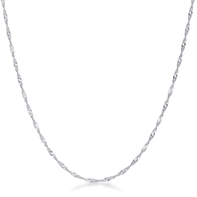 18 Inch Silver Twisted Chain