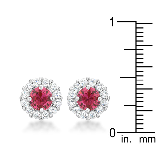 Bella Bridal Earrings in Pink