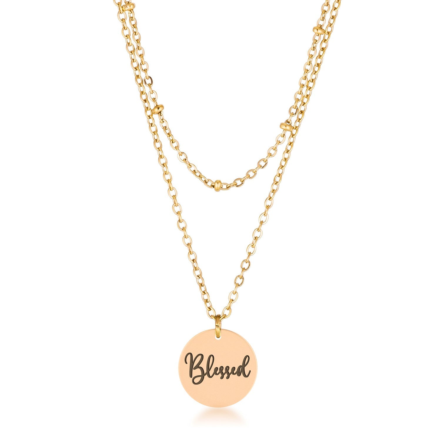 Delicate 18k Gold Plated Blessed Necklace