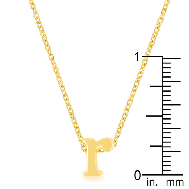 Golden Initial R Pendant
