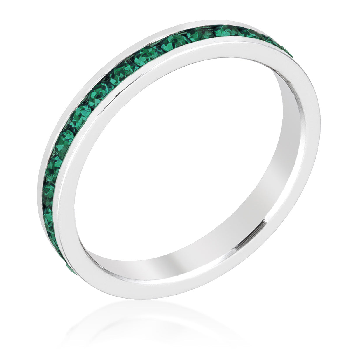 Stylish Stackables Emerald Crystal Ring