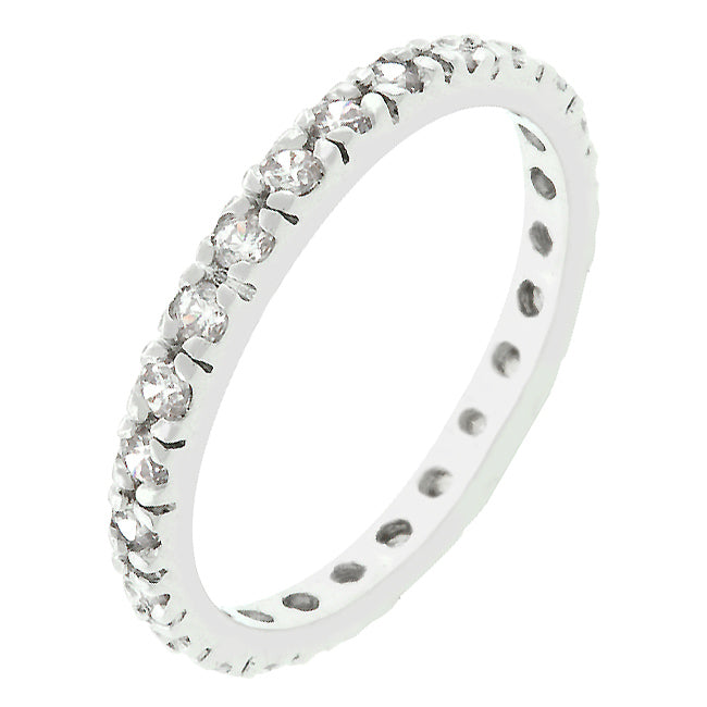 Clear Cubic Zirconia Eternity Ring