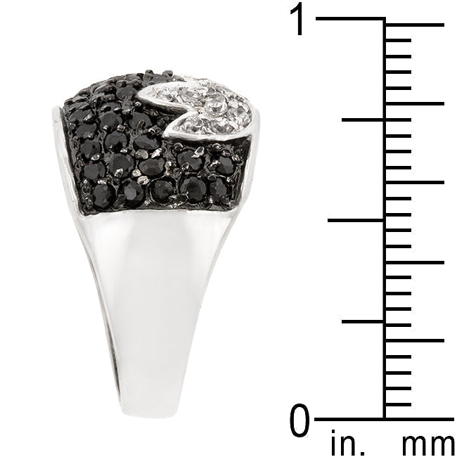 Black and White Tulip Ring