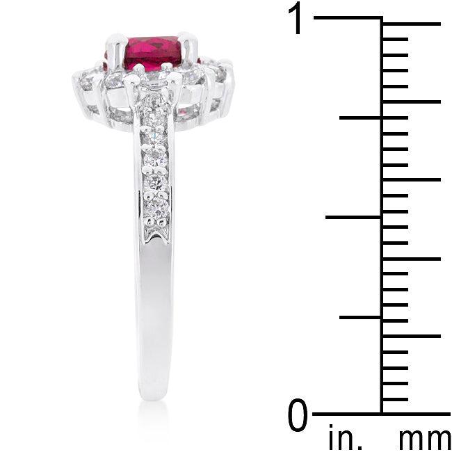 Bella Birthstone Engagement Ring in Pink
