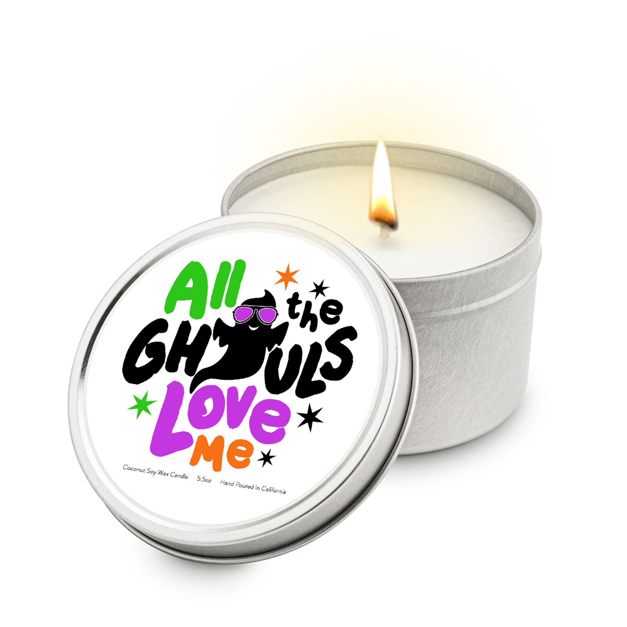 All The Ghouls Love Me 5.5 oz Soy Blend Travel Candle Tin